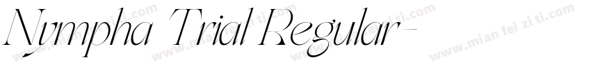 Nympha Trial Regular字体转换